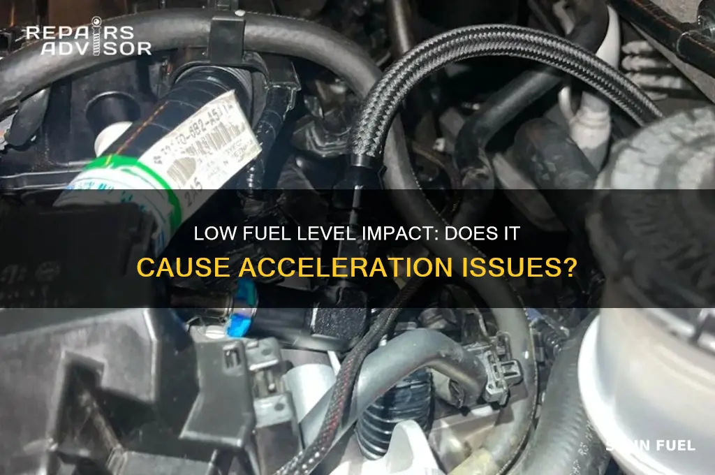 can low fuel level cause acceleration problems