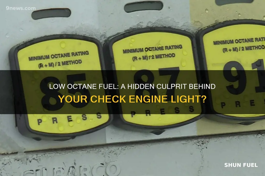 can low octane fuel cause check engine light