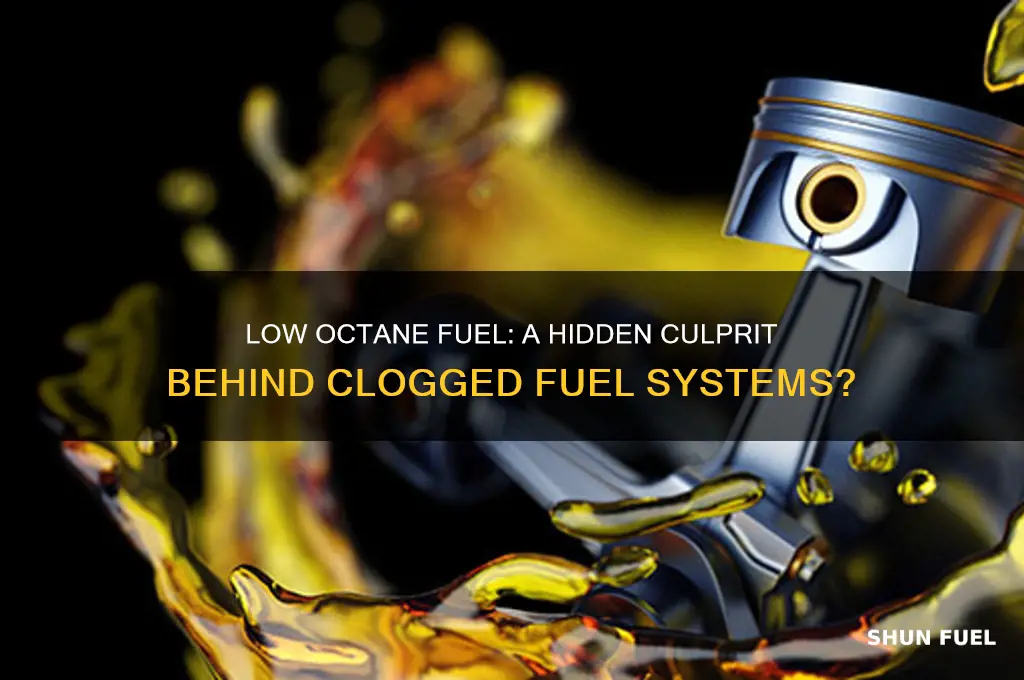 can low octane fuel cause clogged fuel
