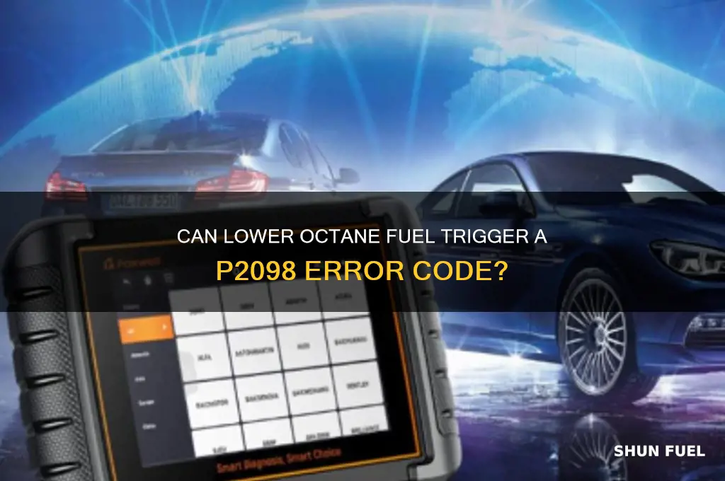 can lower octane fuel cause a p2098