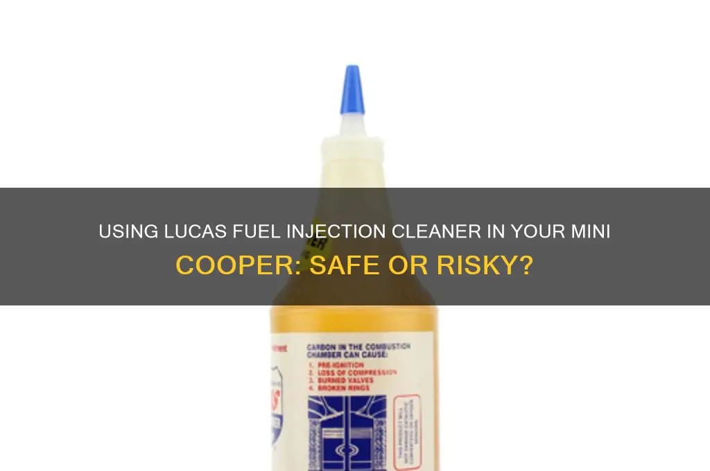 can lucas fuel injection cleaner be added to mini cooper