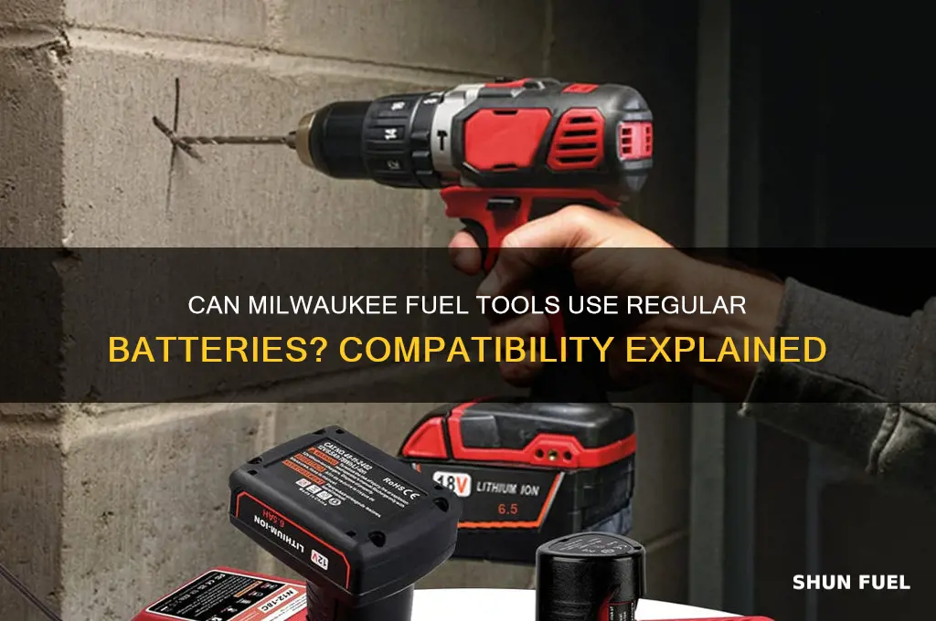 can milwaukee fuel use regular battery