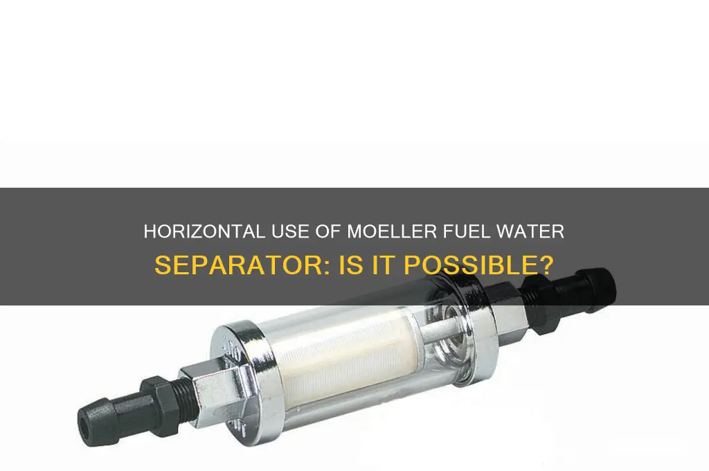 can moeller fuel water separator be used horizontally