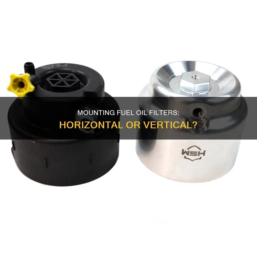 can mount fuel oil filter horizontally