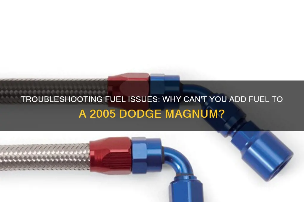 can not add fuel to 2005 dodge magnum