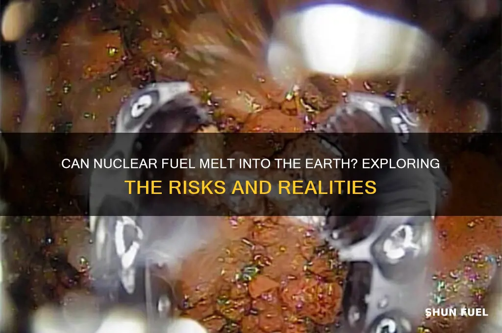 can nuclear fuel melt into the earth