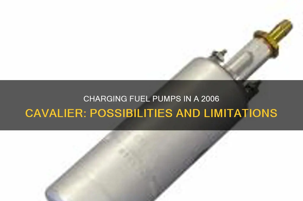can people charge their fuel pumps in a cavalier 2006