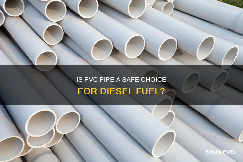 can pvc pipe be used for diesel fuel