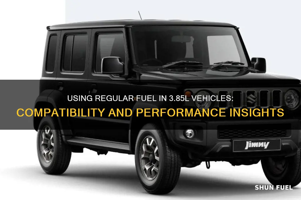 can rehular fuel be used in an 3 85 vehicles