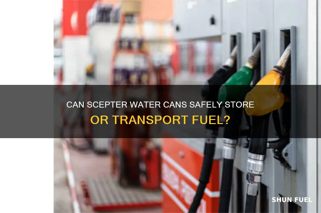 can scepter water cans be used for fuel