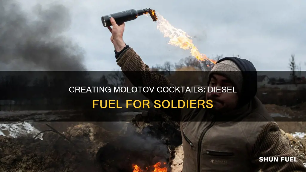 can soldiers make molotov cocktails using diesel fuel