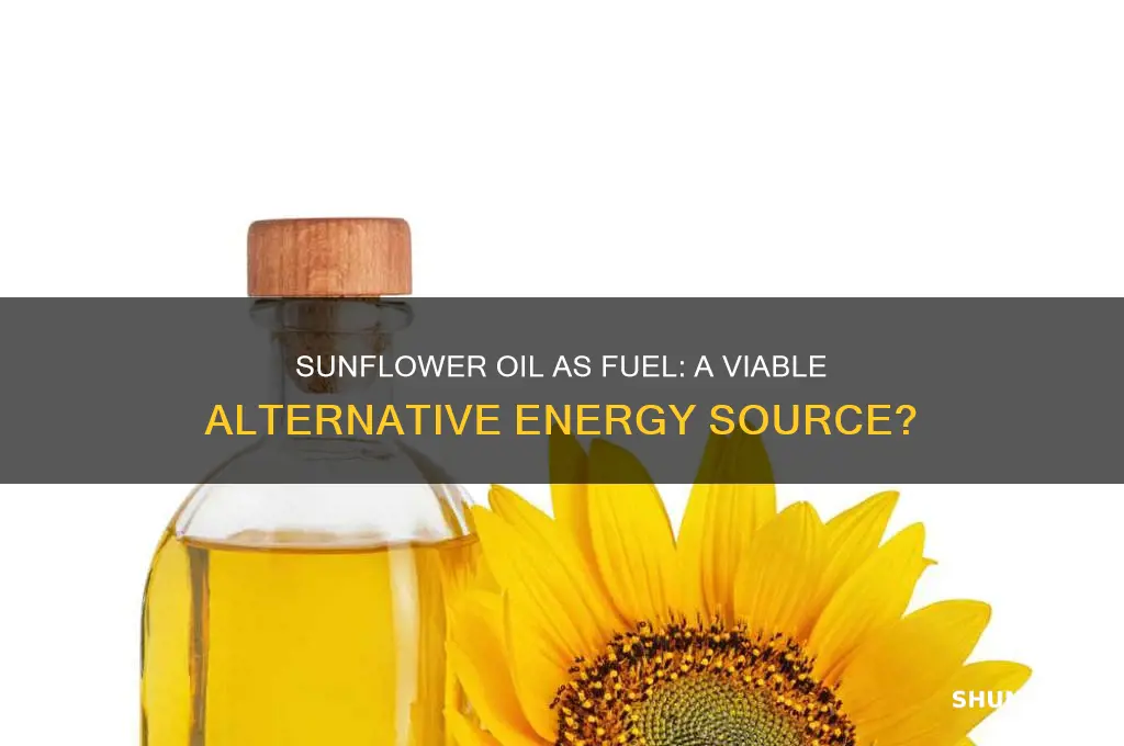 can sunflower oil be used as fuel