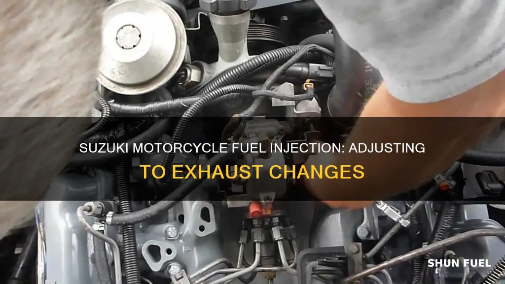 can suzuki motorcycle fuel injection adjust for exhaust change