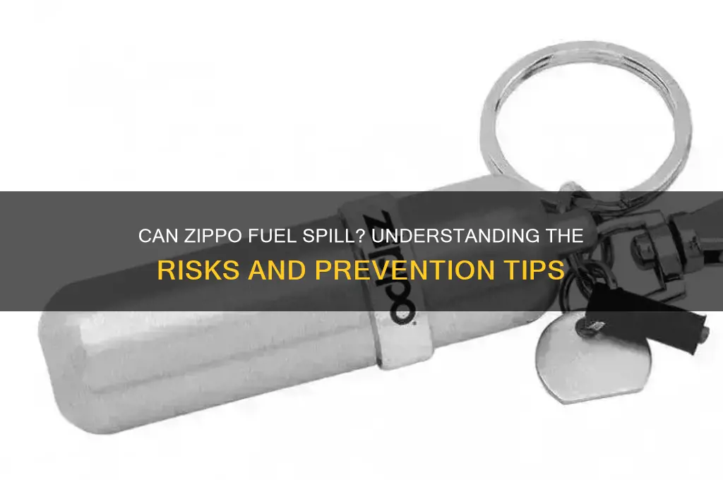 can the fuel in a zippo spill