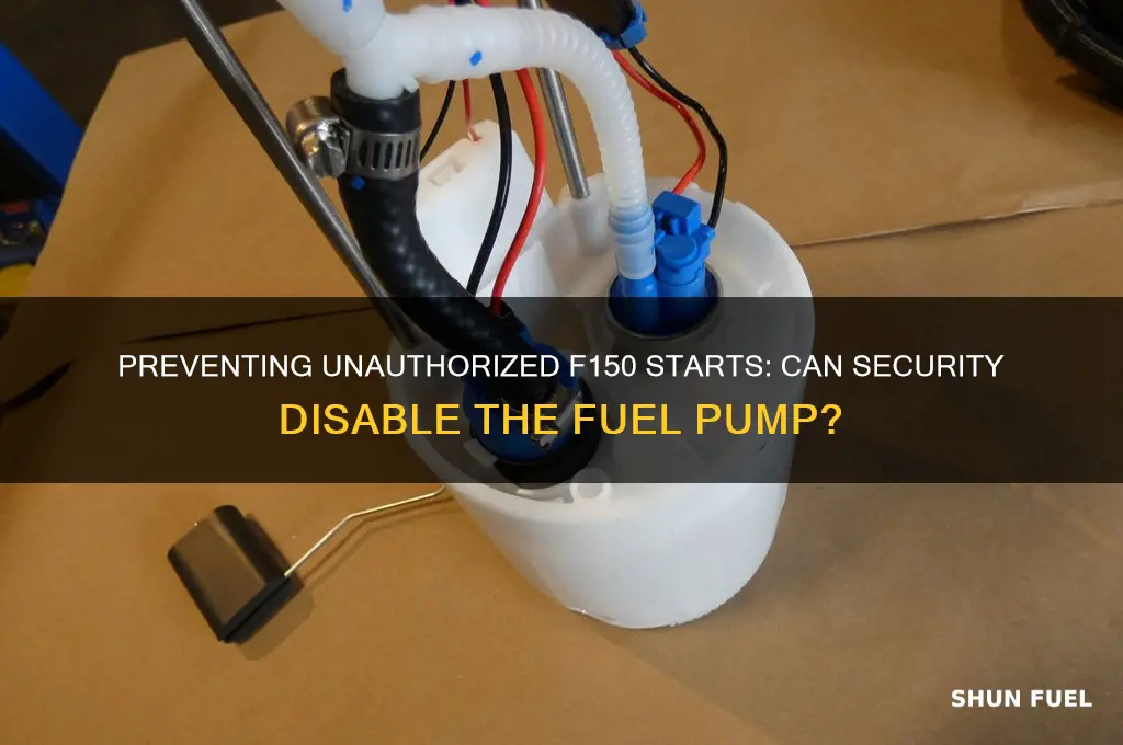 can the security stop 2007 f150 from starting fuel pump
