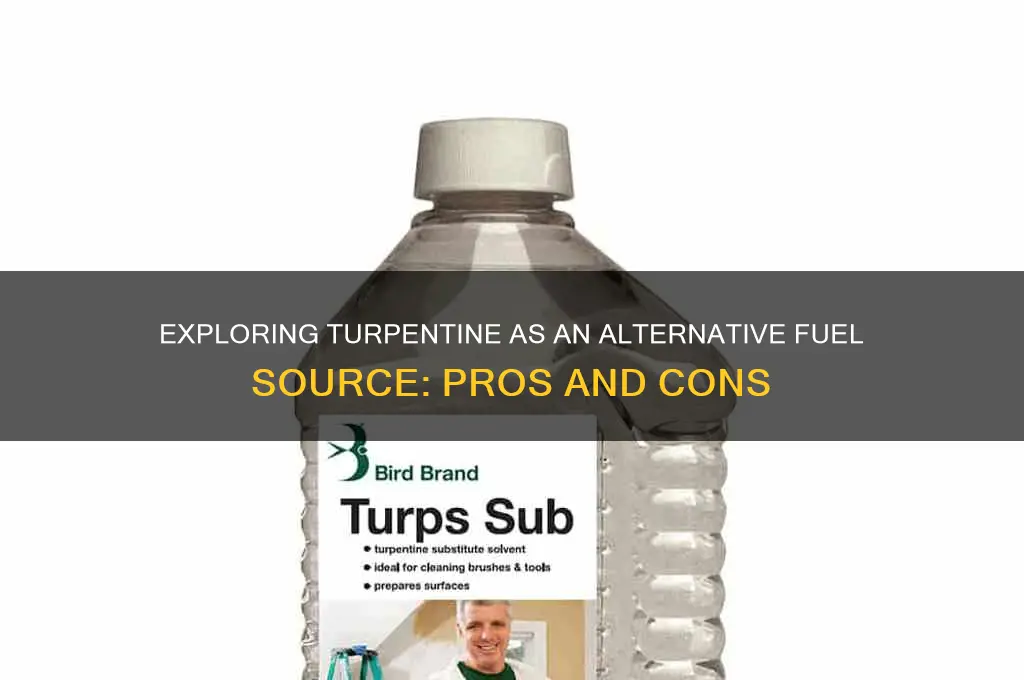 can turpentine be used as fuel