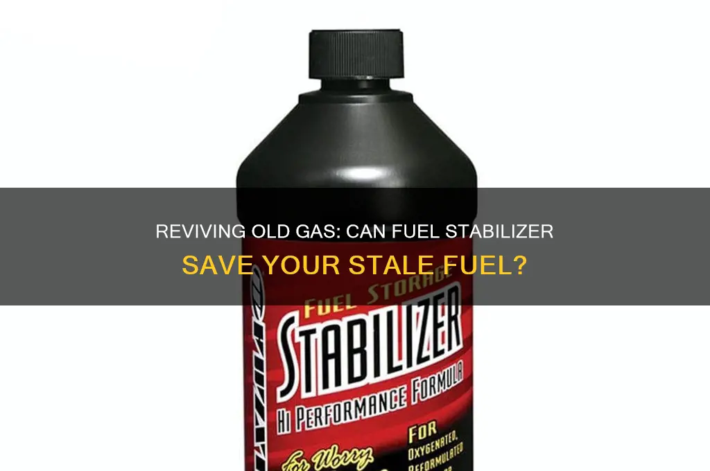 can u add fuel stabilizer to old gas