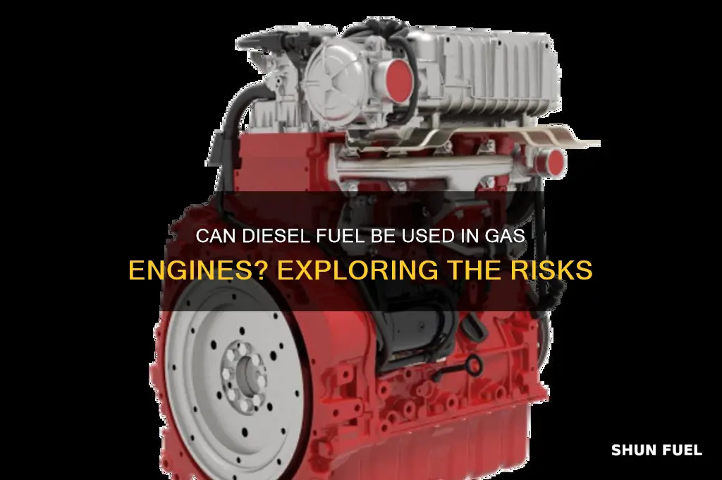 can u burn diesel fuel in a gas engine