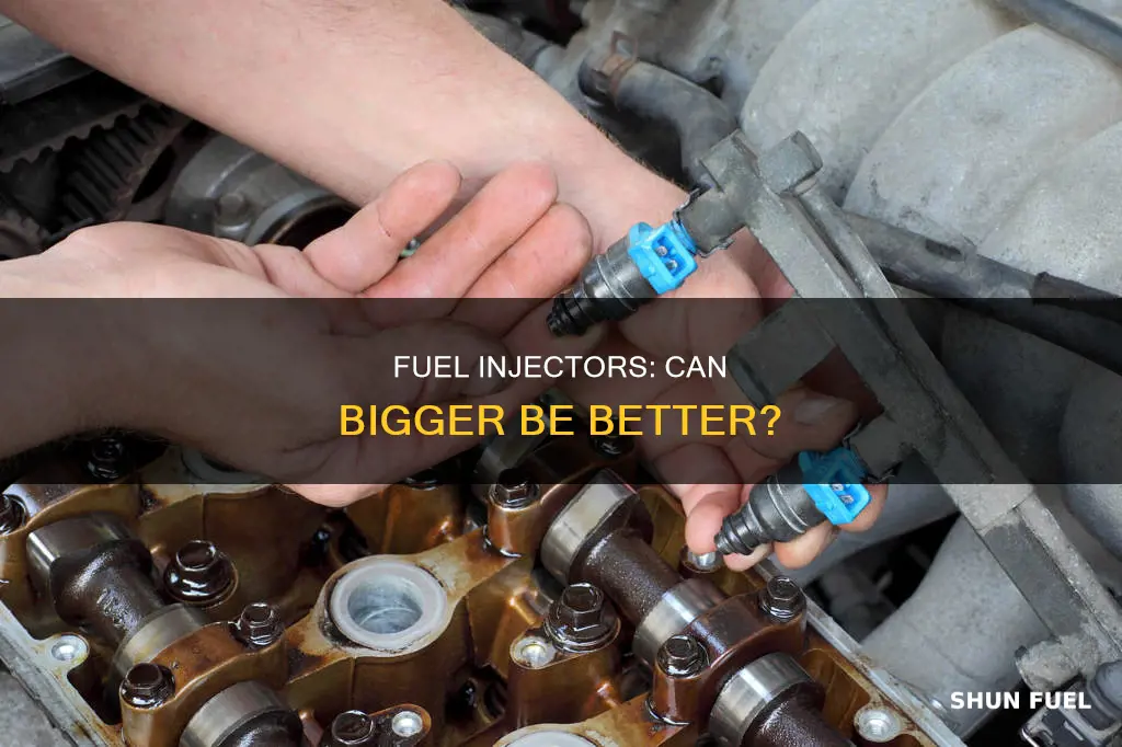 can u have fuel injector that are too much