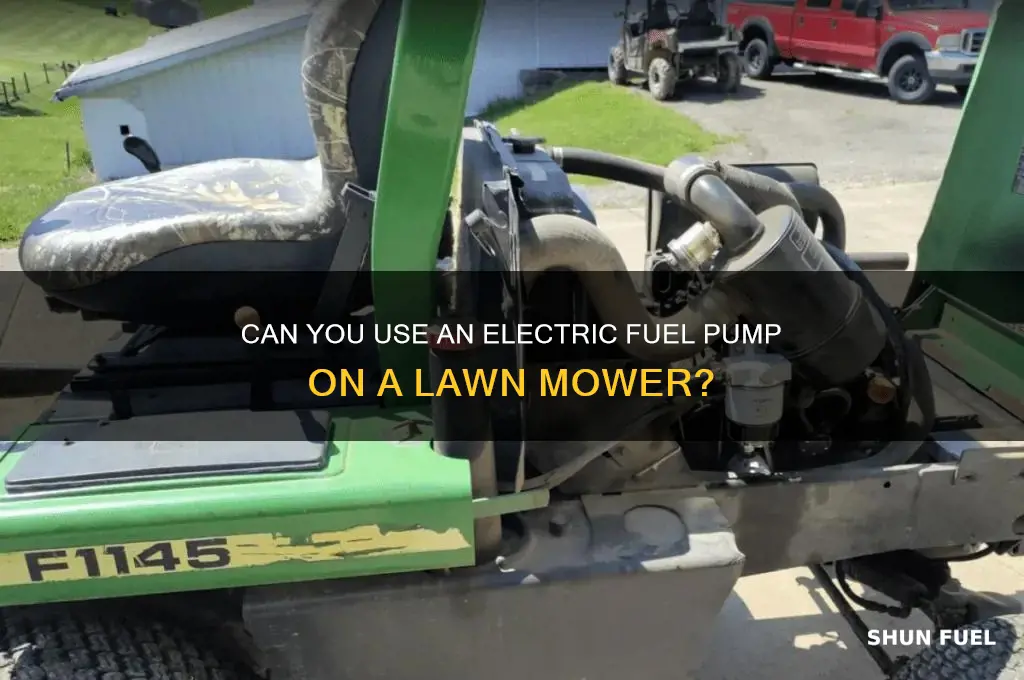 can u use electric fuel pump on mower