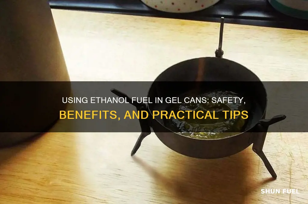can use ethenol fuel in gel can