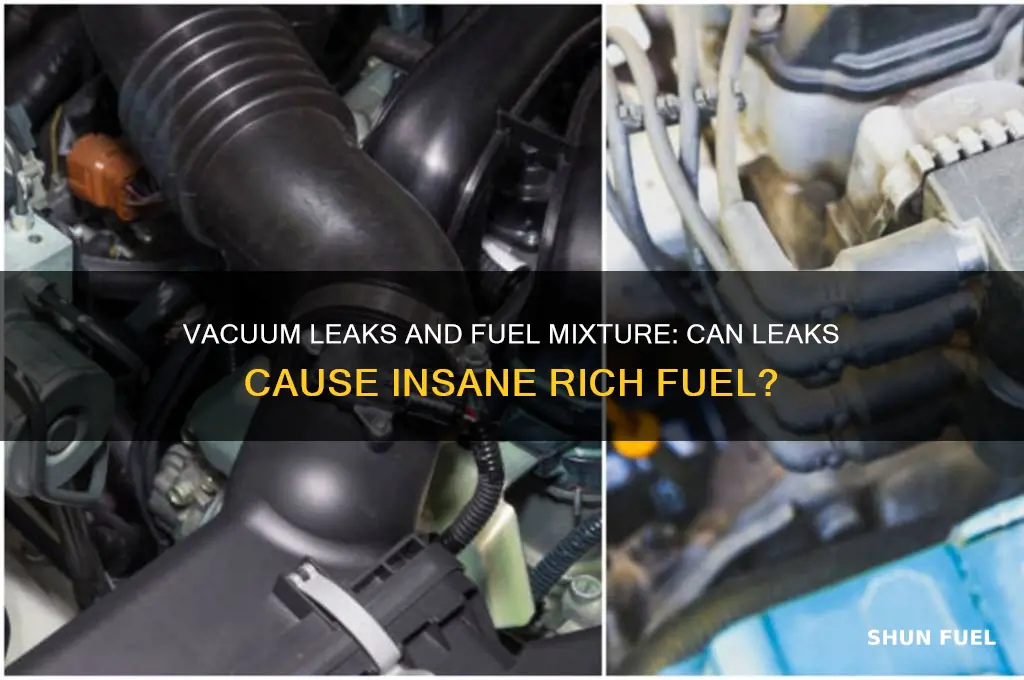 can vacuum leak cause insane rich fuel