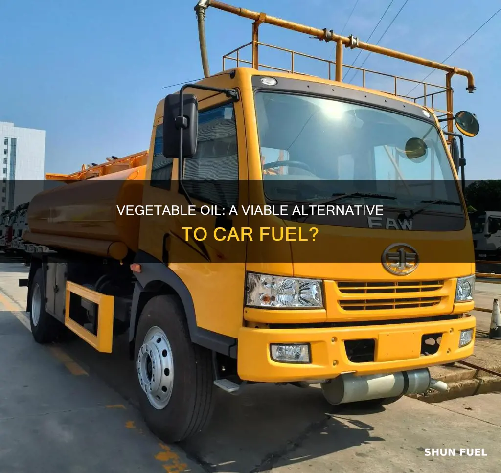can vegetable oil be used as car fuel