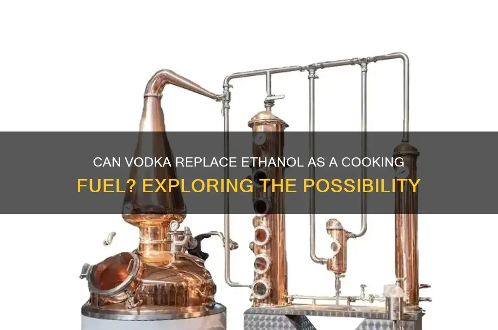 can vodka be use as ethanol fuel for cooking