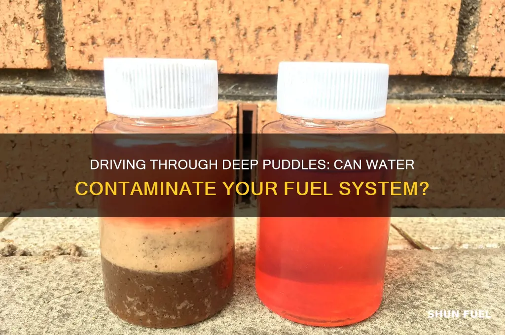 can water get into fuel system from driving deep puddle