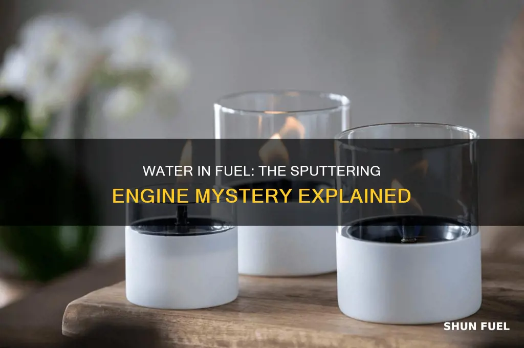 can water in fuel cause a sputtering