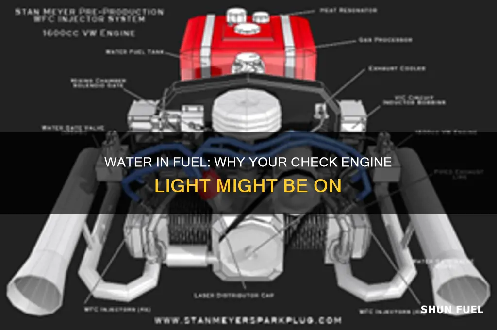 can water in fuel cause check engine light