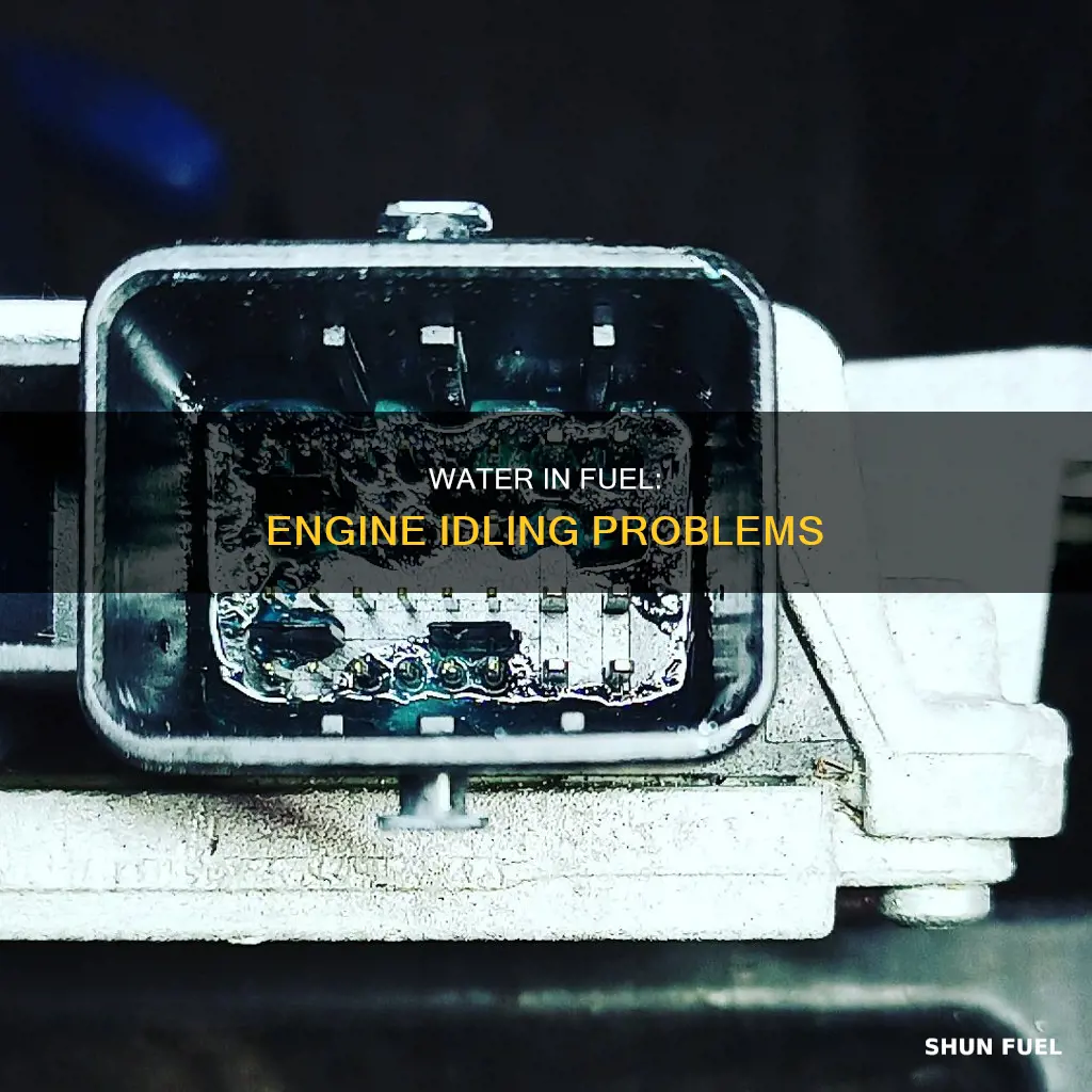 can water in fuel tank cause engine to not idle