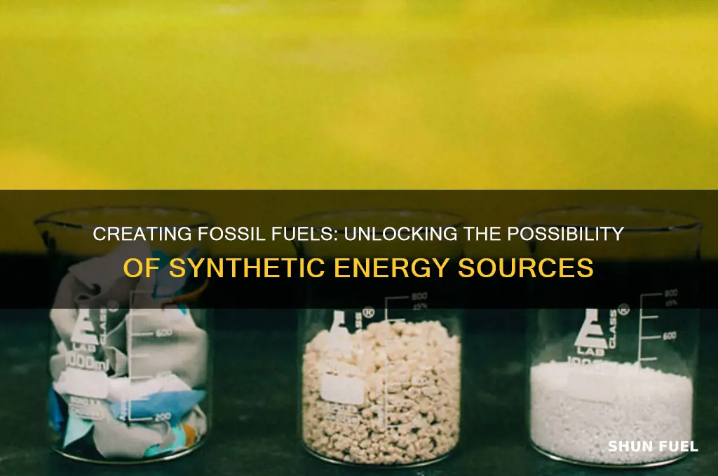 can we create fossil fuels