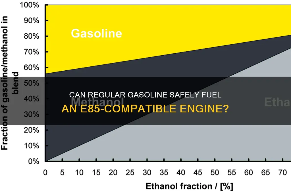 can we fill regular fuel in e85 engine