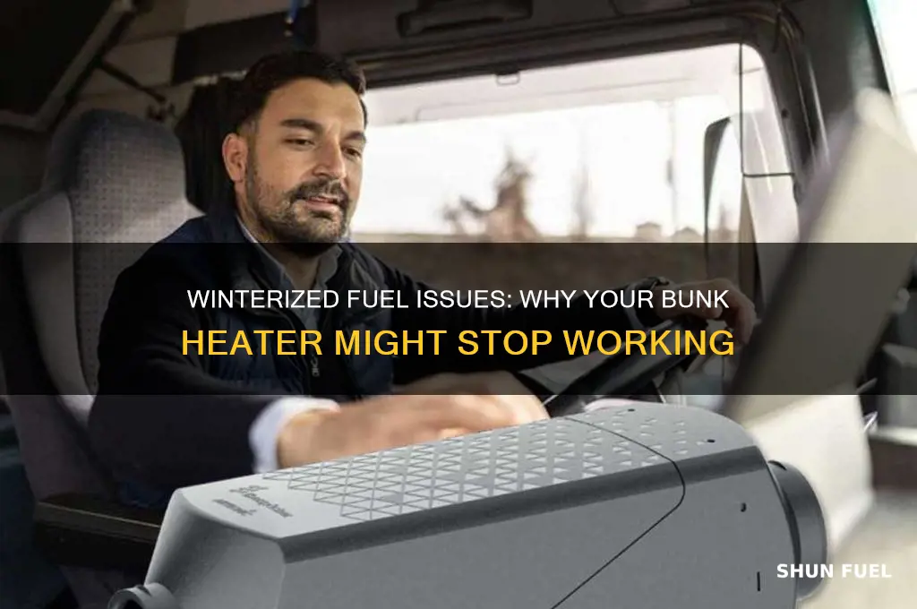 can winterized fuel make a bunk heater not working