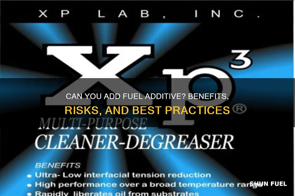 can you add fuel additive