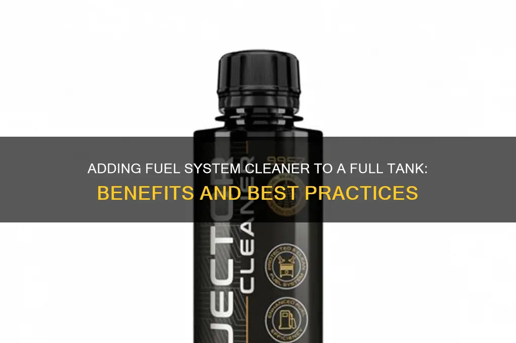 can you add fuel system cleaner to a full tank