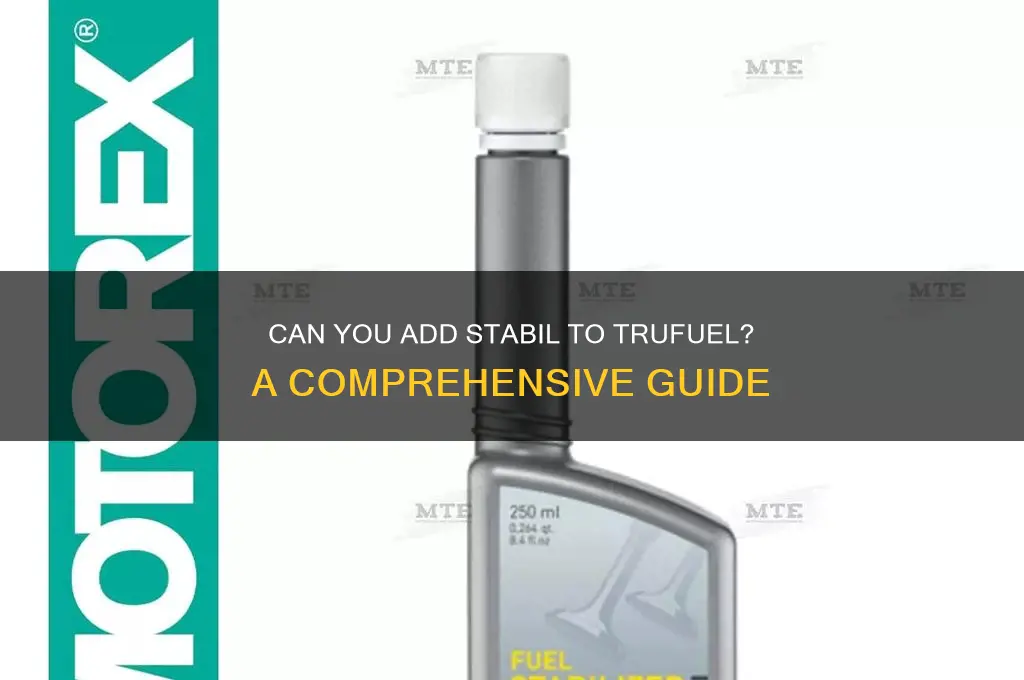 can you add stabil to tru fuel