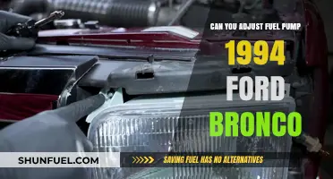 Adjusting the Fuel Pump in a 1994 Ford Bronco: A Guide