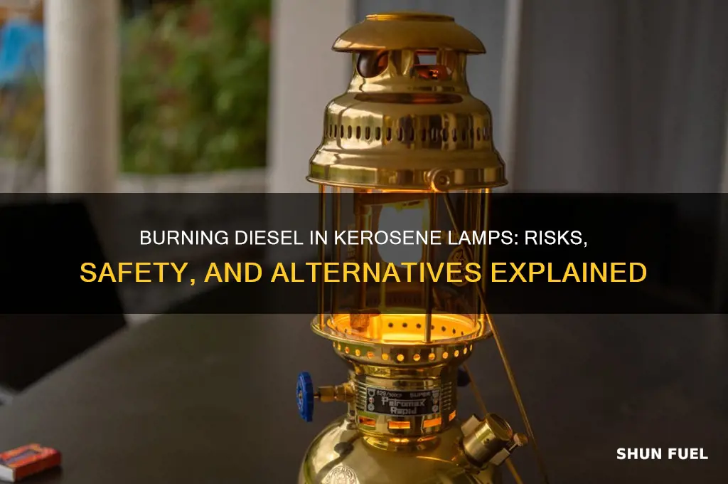 can you burn diesel fuel in a kerosene lamp