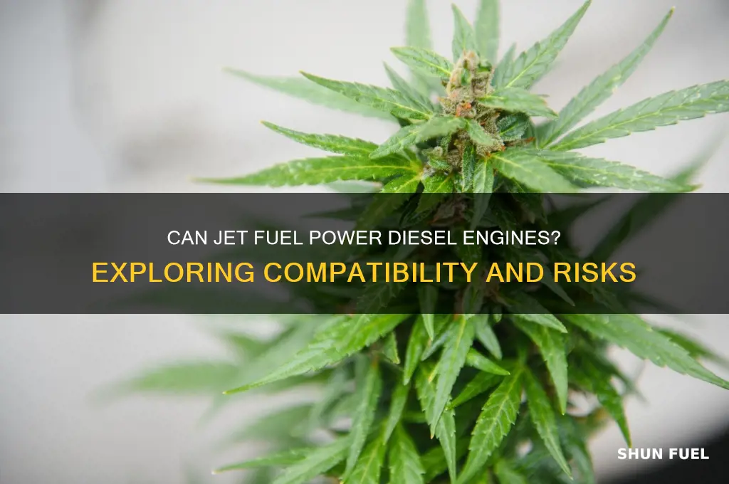 can you burn jet fuel in a diesel engine