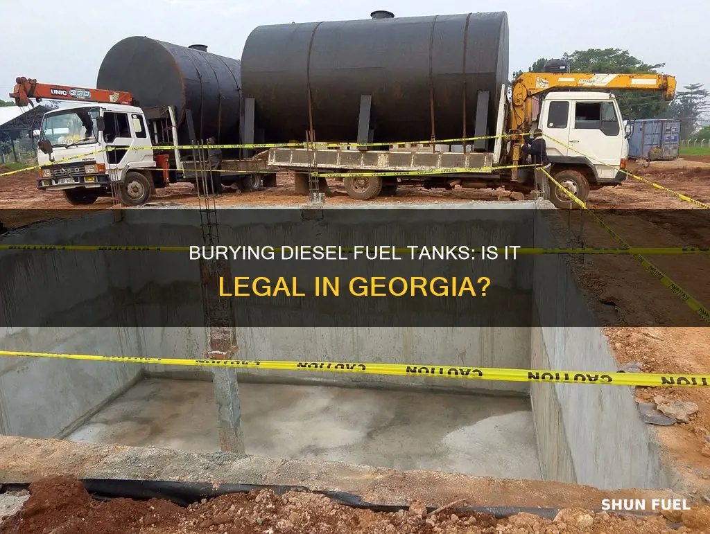 can you bury tanks for diesel fuel in georgia
