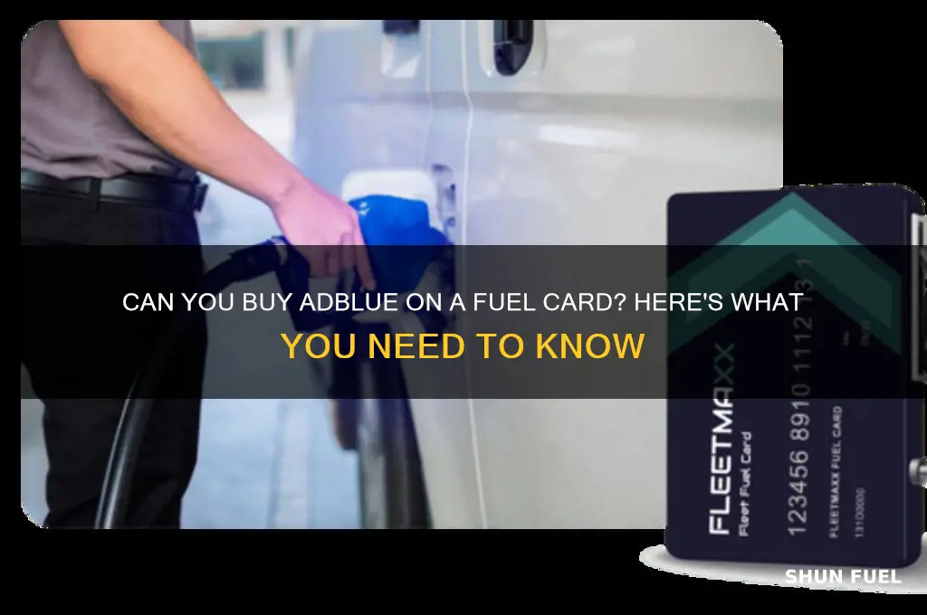can you buy adblue on a fuel card