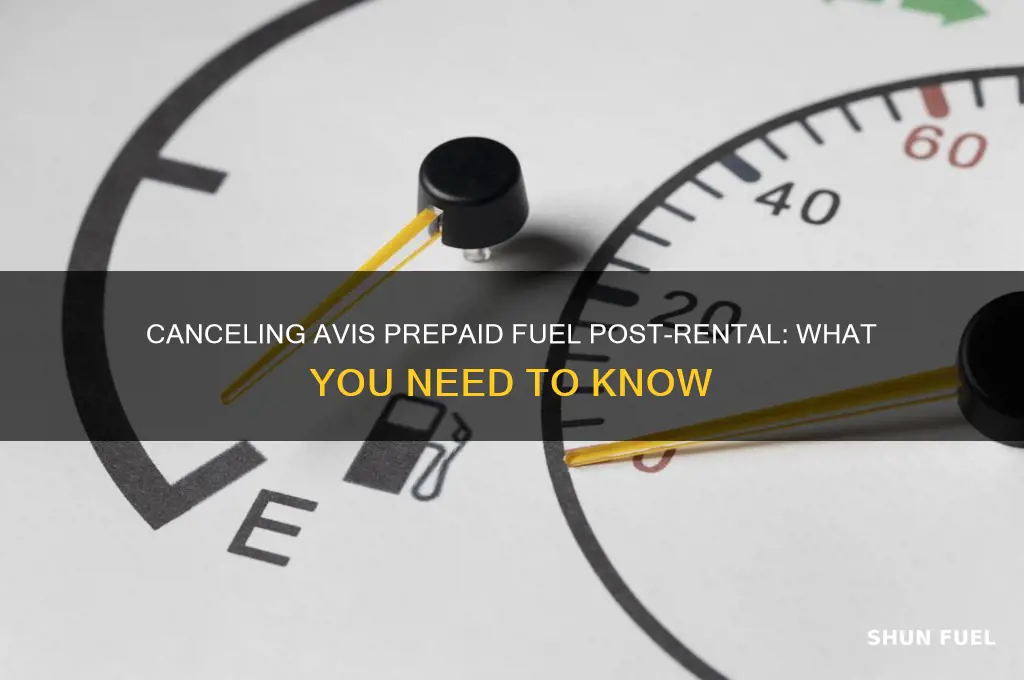 can you cancel avis prepaid fuel after renting
