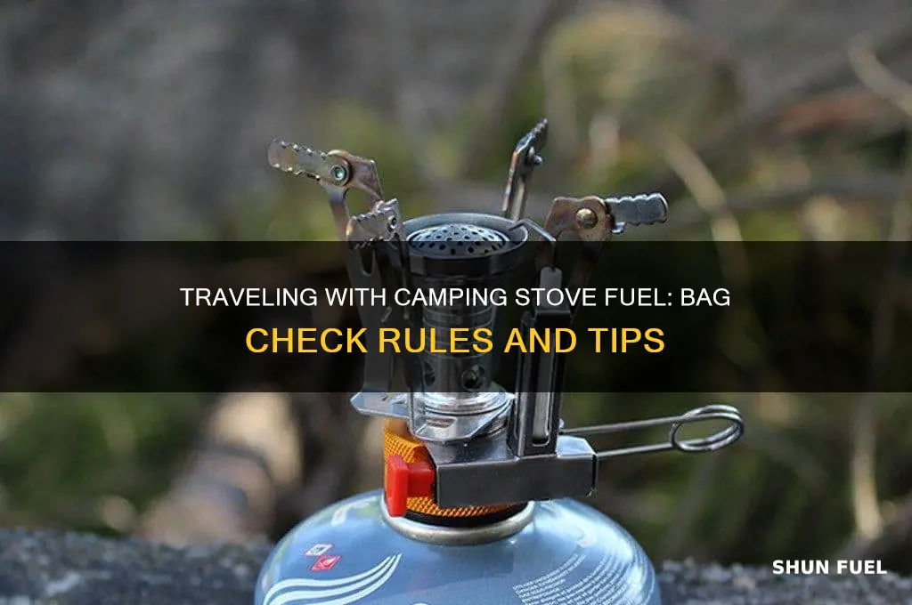 can you check a bag with camping stove fuel