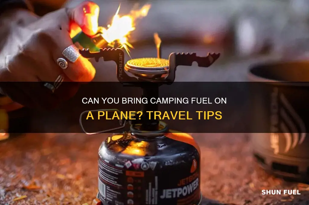 can you check camping fuel on a plane