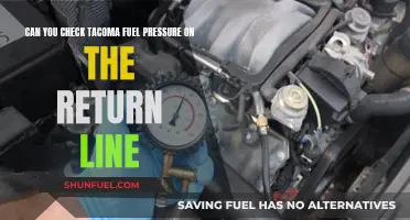 Checking Fuel Pressure: Tacoma Return Line Method