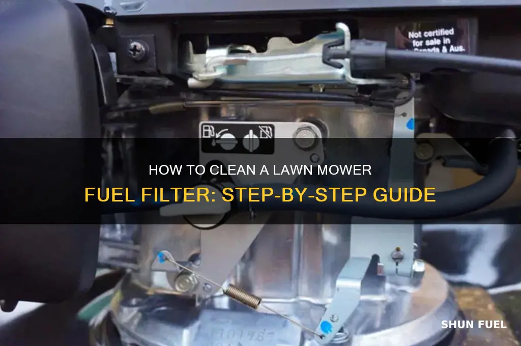 can you clean a fuel filter on a lawn mower