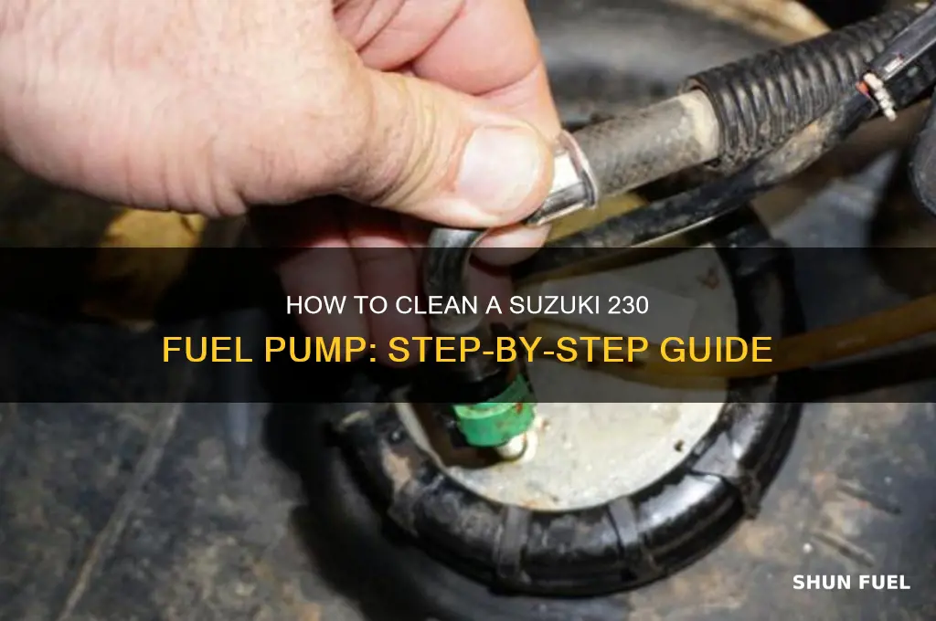can you clean a fuel pump on 230 suzuki