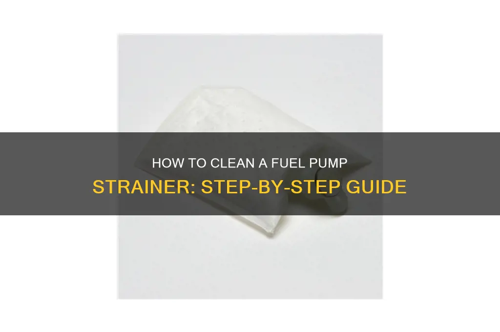 can you clean a fuel pump strainer